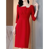 women's red skirt HF0220-01-04