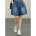 Chic Navy Cotton pockets hot pants  Pants Summer